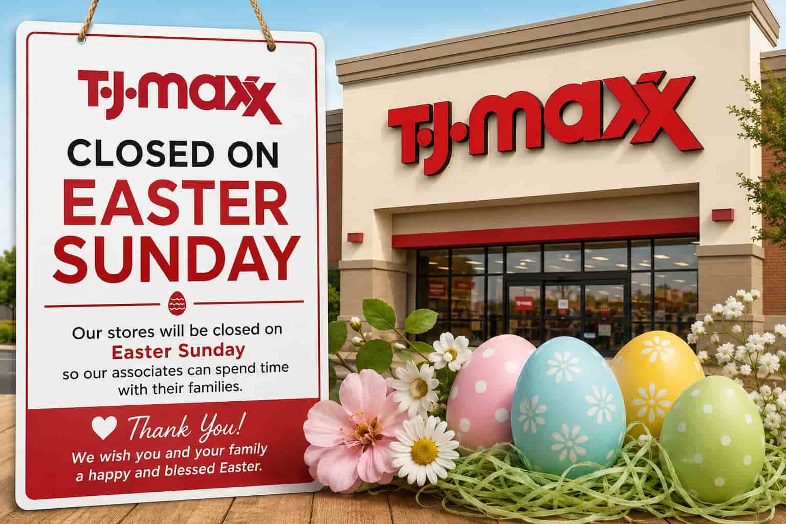TJ Maxx Closing Easter Sunday